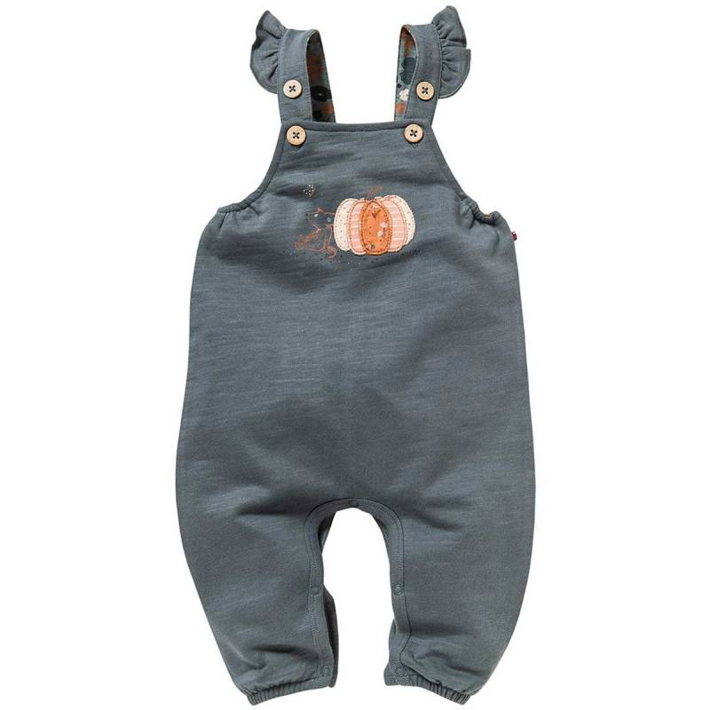 Sweat Latzhose Kürbis ozeanblau 86/92