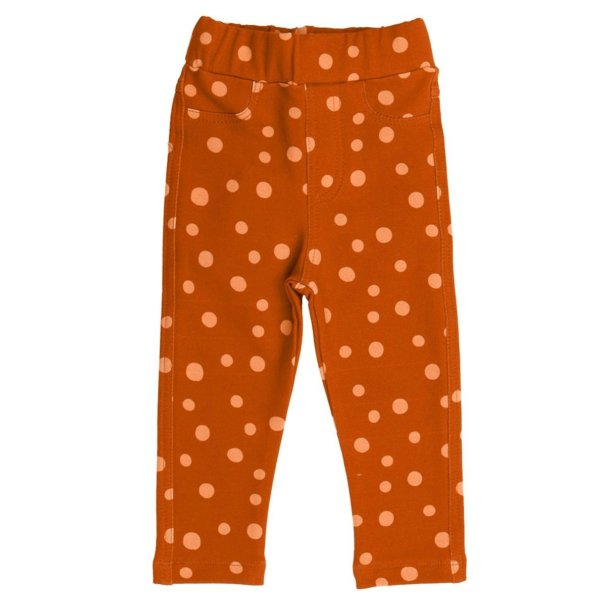 Sweat Leggings braun mit Punkten 86