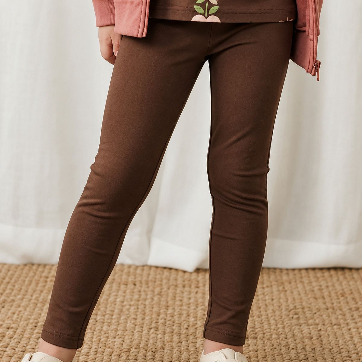 Sweat Leggings uni braun 122/128