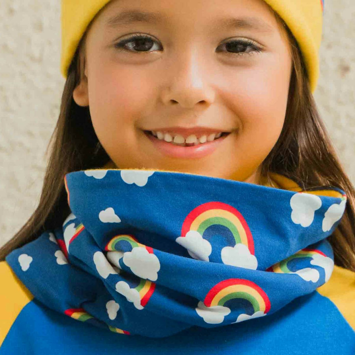 Sweat Schlauchschal Regenbogen blau 92/98