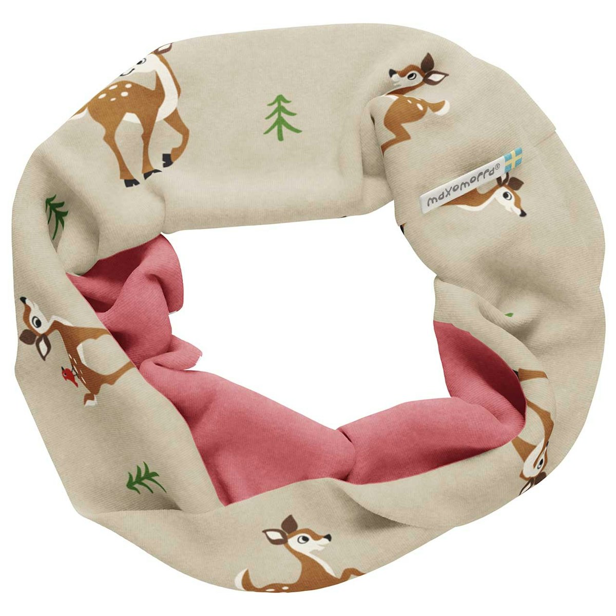 Sweat Schlauchschal Rehe beige 52/54