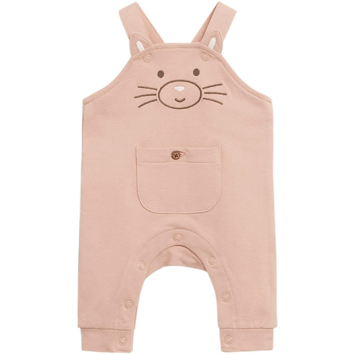 Sweat Strampler Kätzchen hellrosa 62