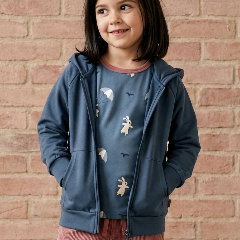 Sweatjacke mit Kapuze dunkelblau 134/140 Sweatjacke mit Kapuze dunkelblau 134/140