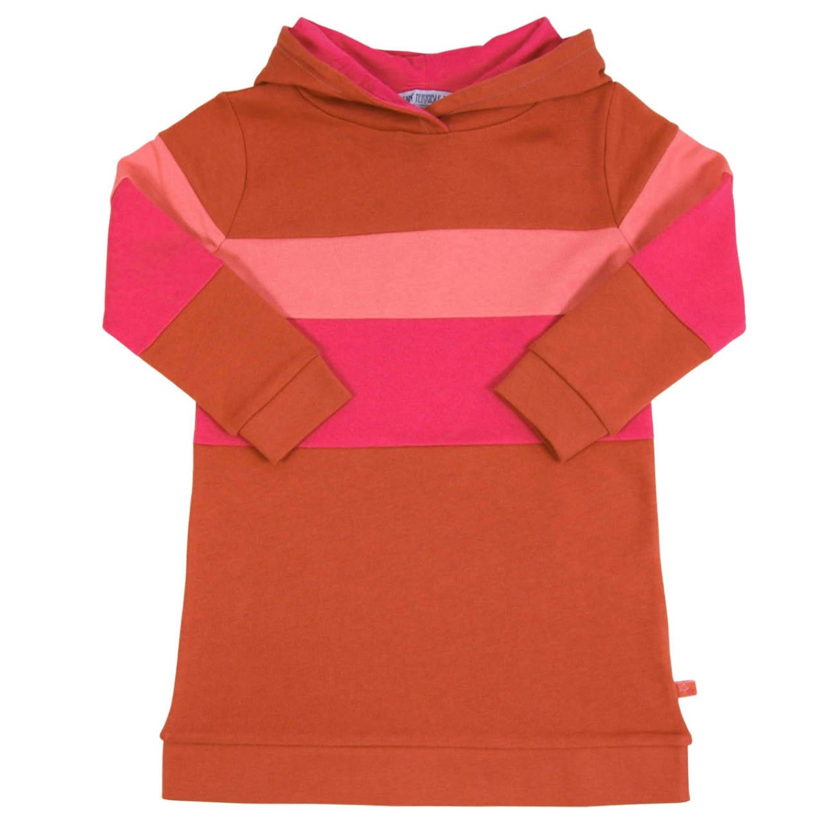 Sweatkleid Kapuze Colour-Blocking pink 98