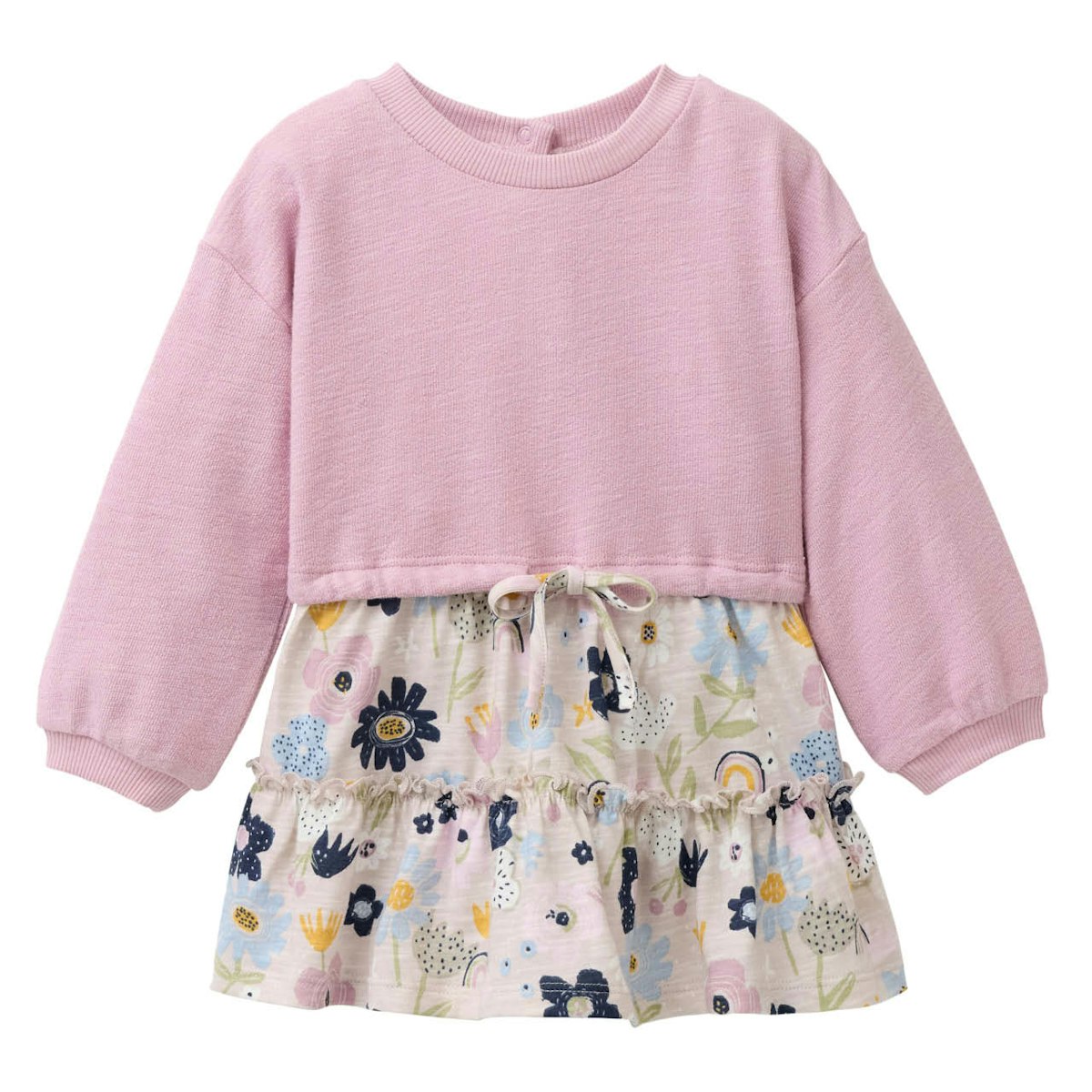 Sweatkleid langarm rosa 98