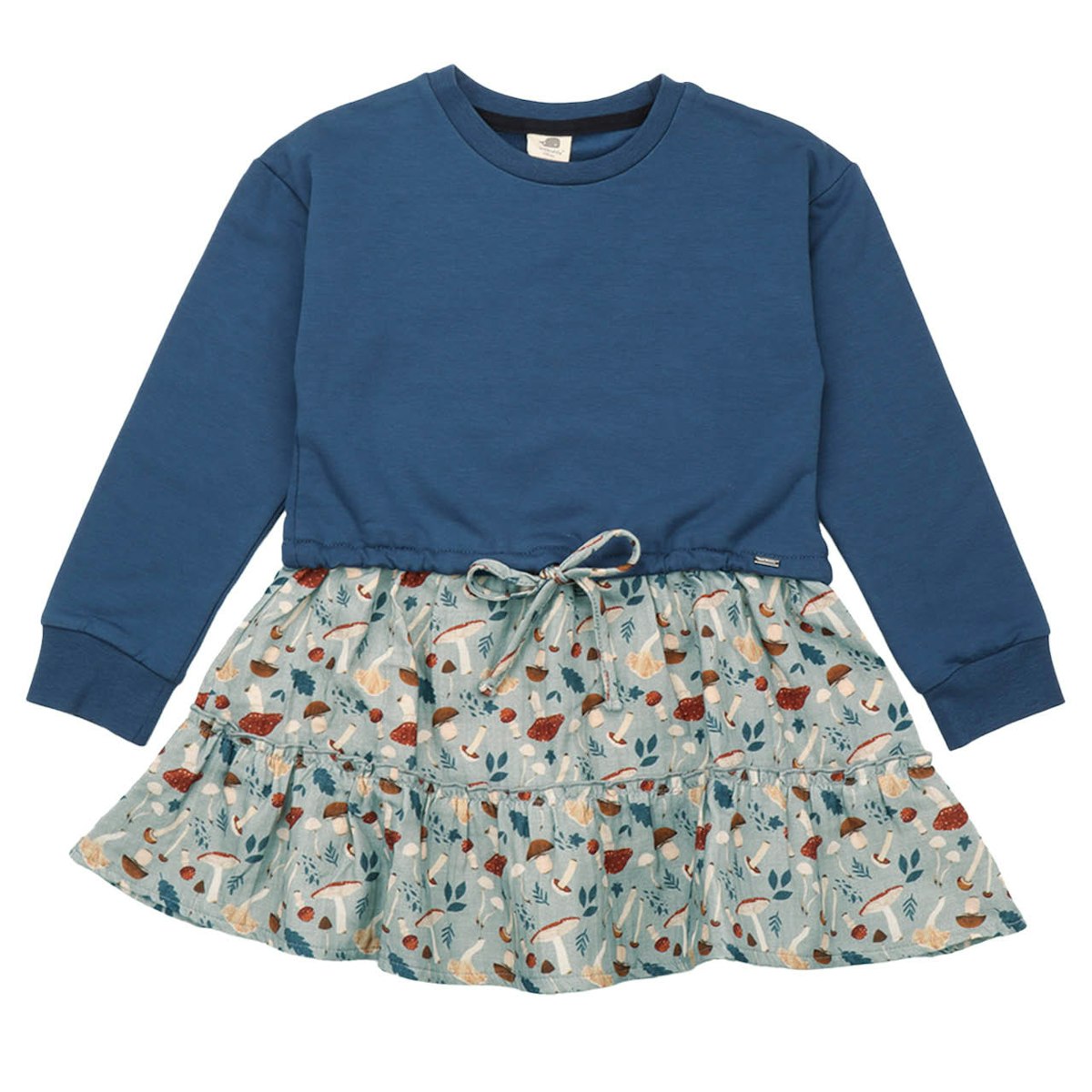 Sweatkleid mit Musselin dunkelblau 104