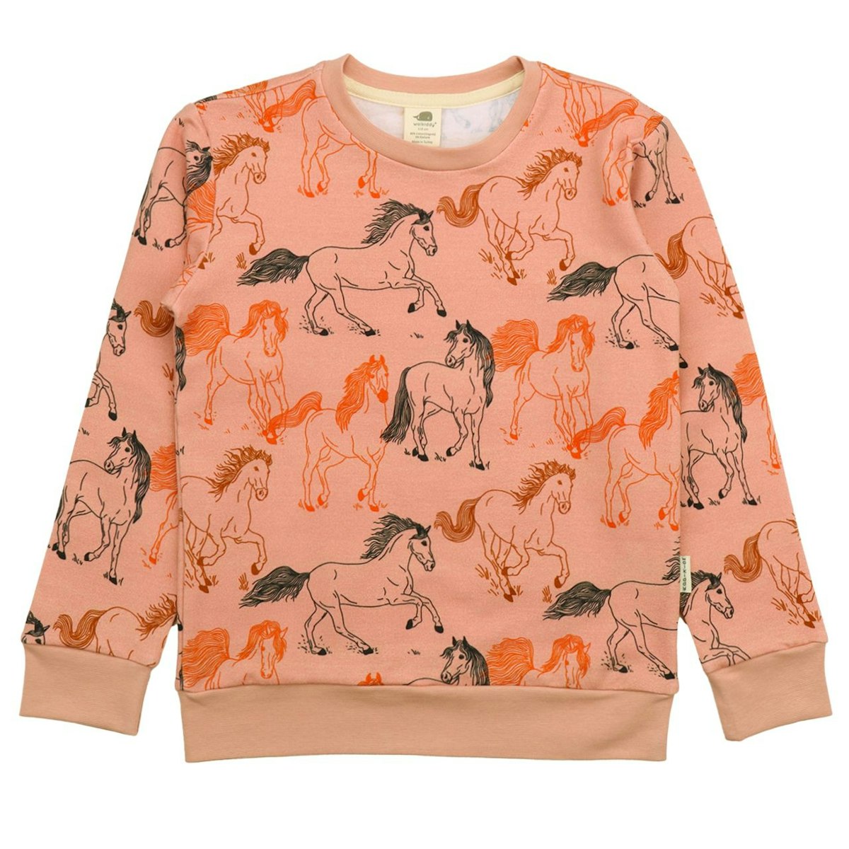 Sweatshirt rosa Pferde-Motiv 134