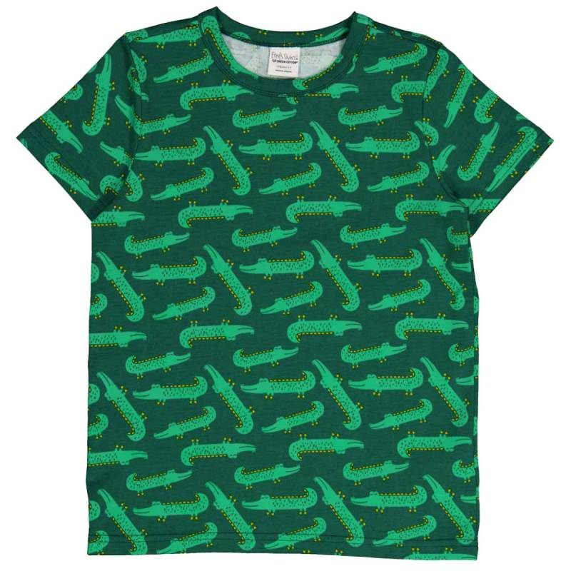 T-Shirt Krokodil Alloverprint grün 110