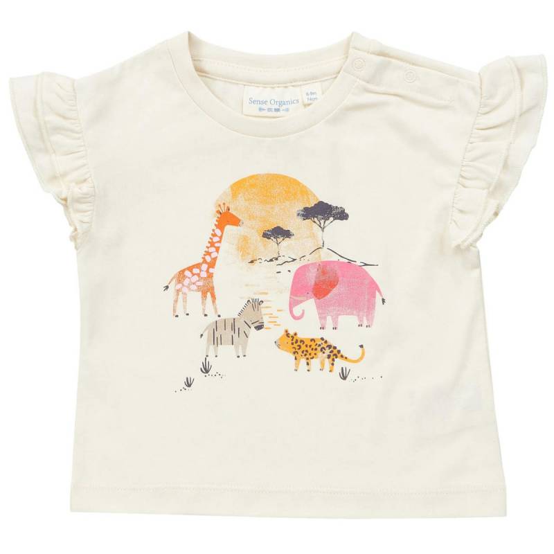 T-Shirt Safari-Motive & Schmetterlingsärmel creme-weiß 50/56