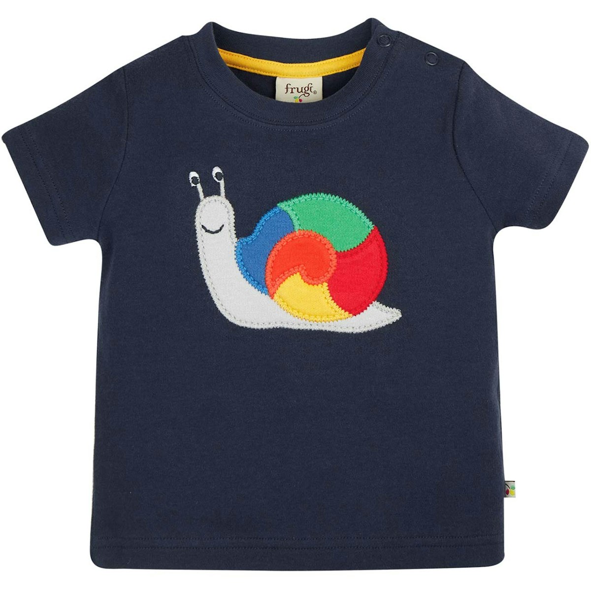 T-Shirt Schnecke Aufnäher indigo 74/80
