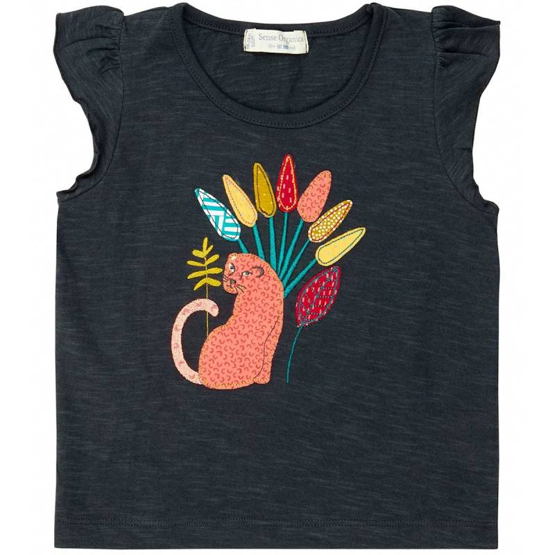 T-Shirt mit Leoparden & Schmetterlingsärmel 50/56
