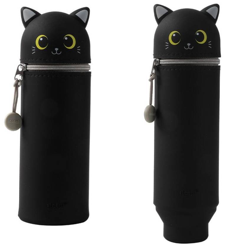 i total - Silikon Federmäppchen Schwarze Katze