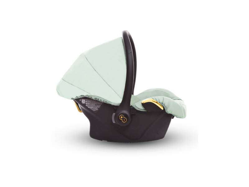 TPFLiving Babyschale Ultra Stoff mit oder ohne Isofix - Mint / Gold / ohne Isofix