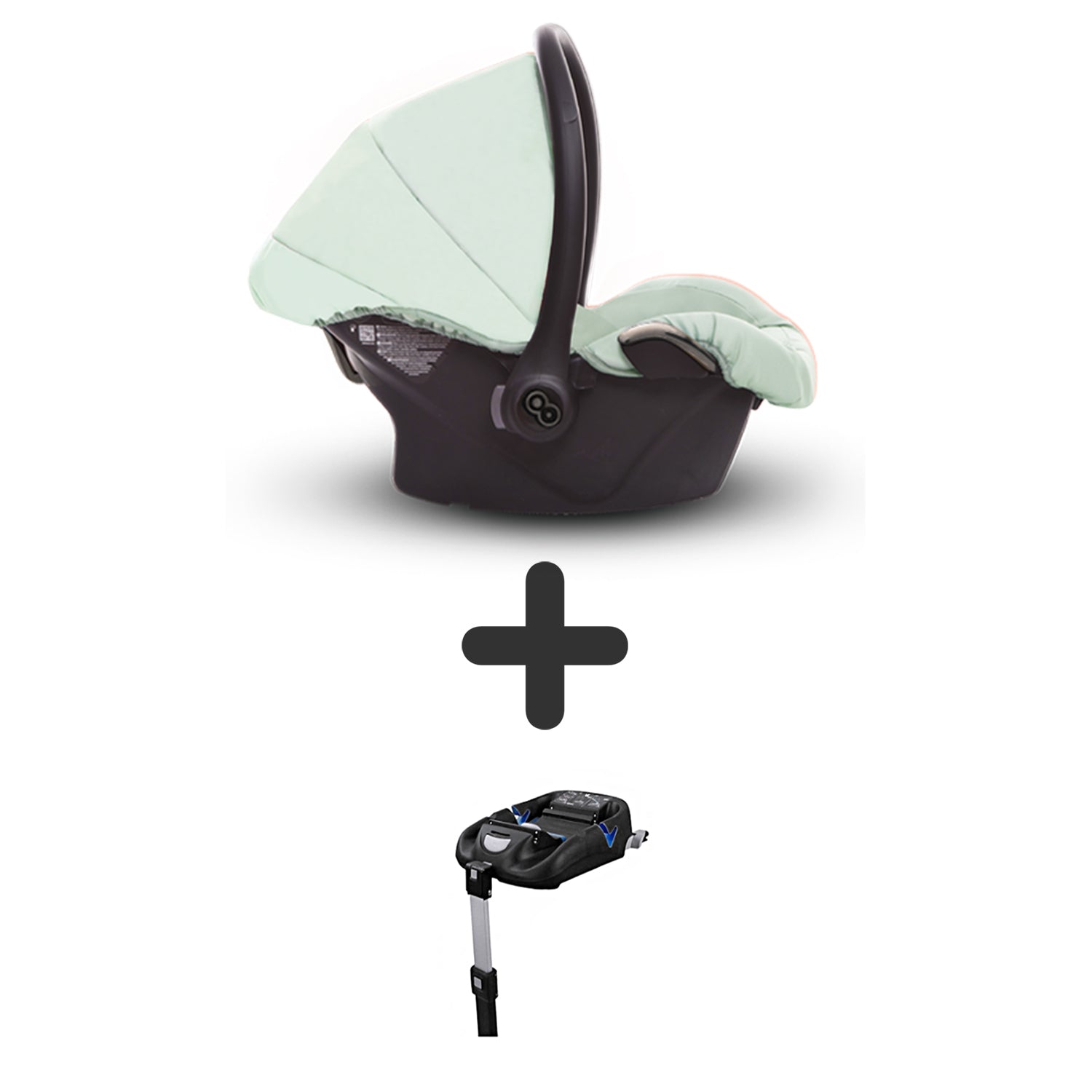 TPFLiving Babyschale Ultra Stoff mit oder ohne Isofix - Mint / Nickel / mit Isofix TPFLiving Babyschale Ultra Stoff mit oder ohne Isofix - Mint / Nickel / mit Isofix