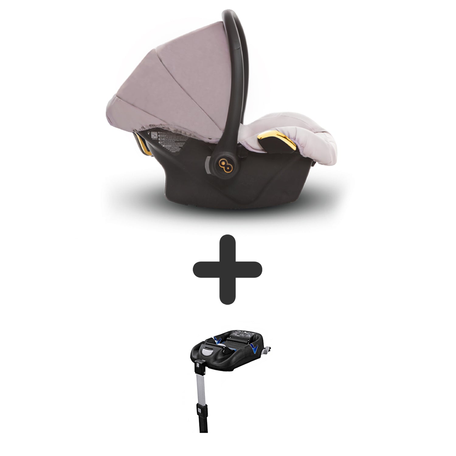 TPFLiving Babyschale Ultra Stoff mit oder ohne Isofix - Pastell / Gold / mit Isofix TPFLiving Babyschale Ultra Stoff mit oder ohne Isofix - Pastell / Gold / mit Isofix