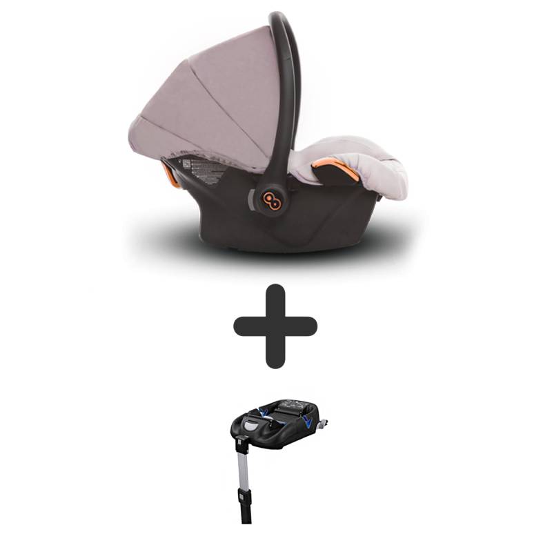 TPFLiving Babyschale Ultra Stoff mit oder ohne Isofix - Pastell / Roségold / mit Isofix