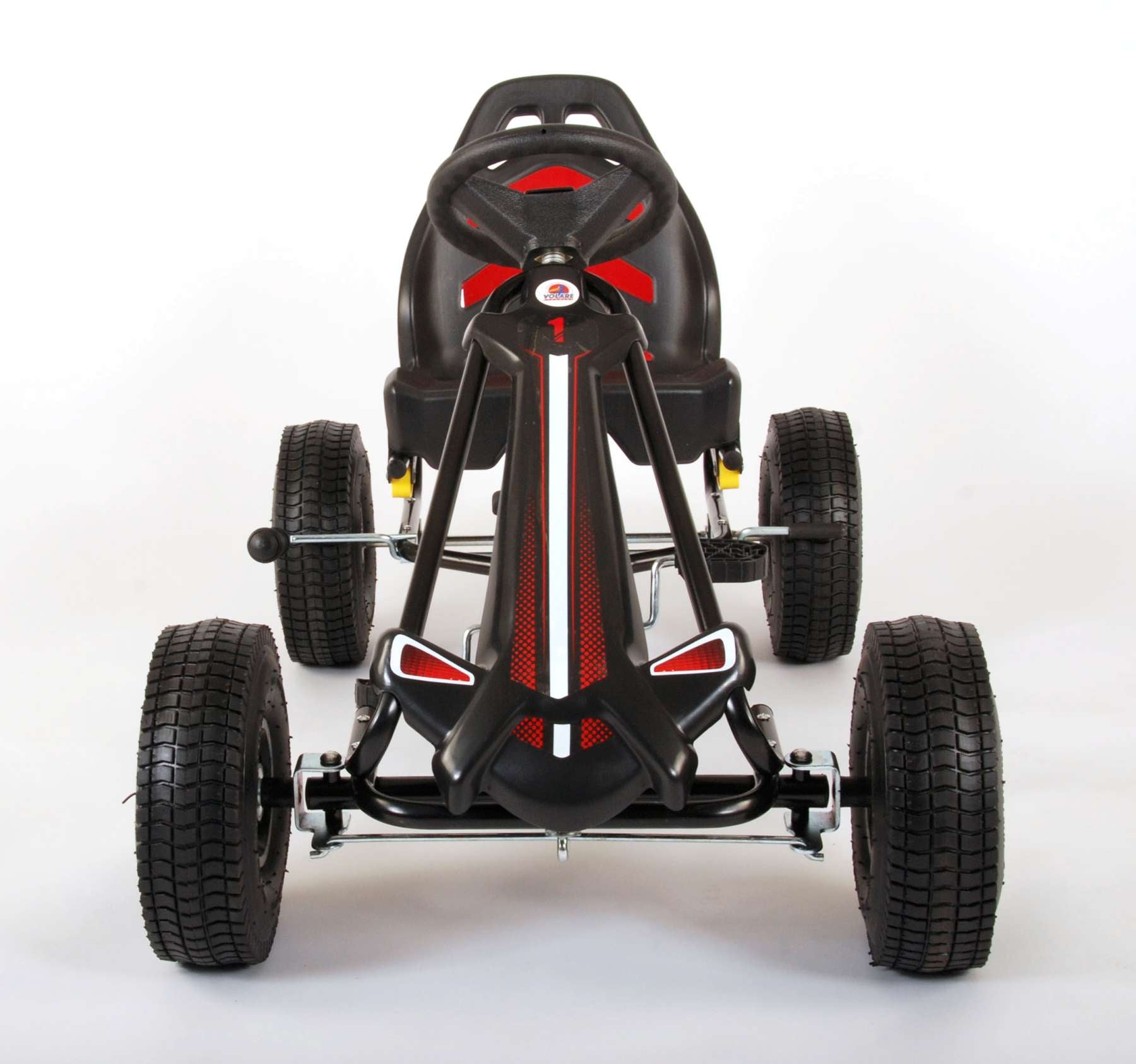 TPFSports Go Kart Rennwagen - Jungen - eine Handbremse - Schwarz TPFSports Go Kart Rennwagen - Jungen - eine Handbremse - Schwarz