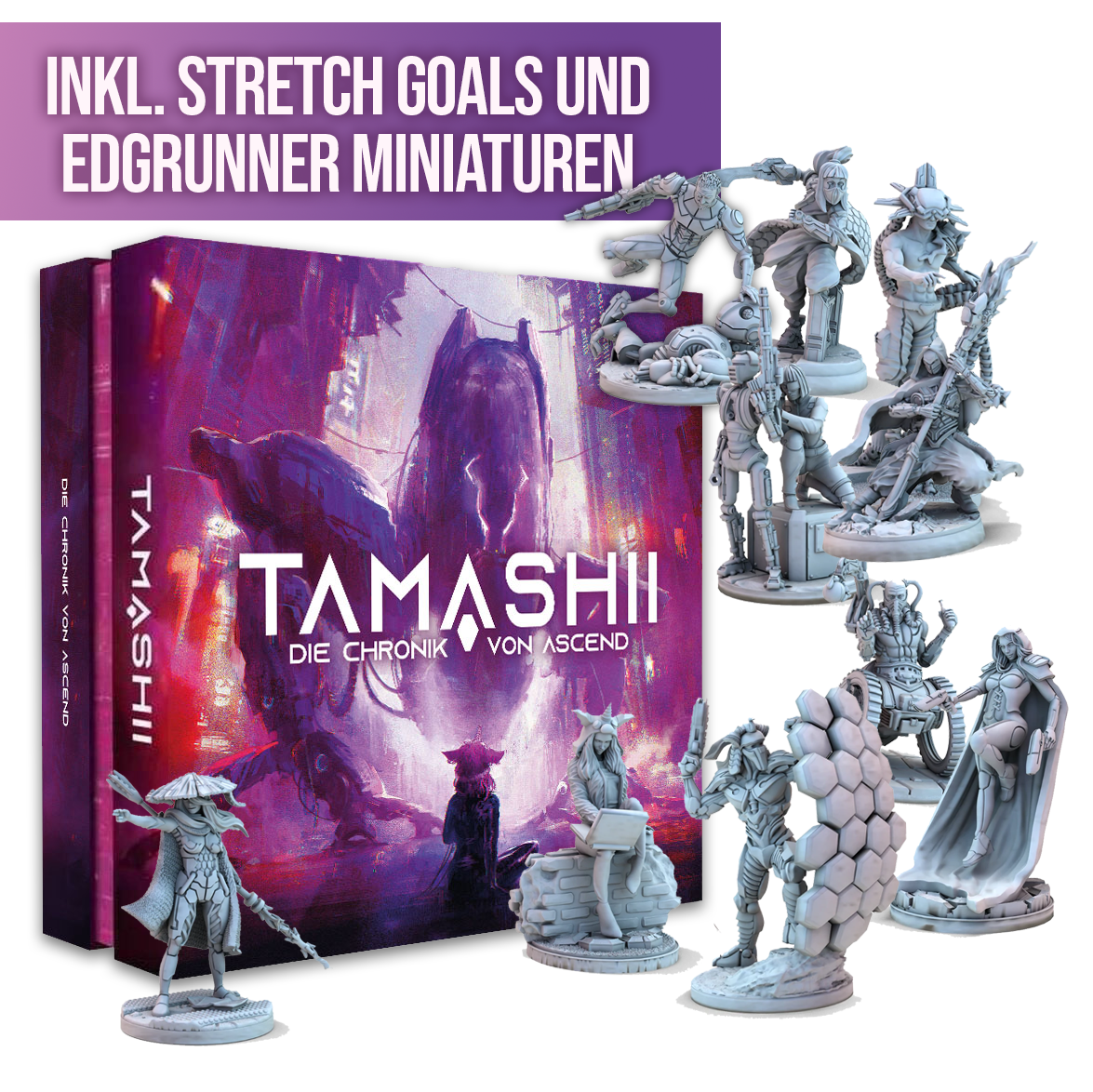 Tamashii: Die Chronik von Ascend | Deluxe Box inkl. Stretch Goals und Edgrunner Miniaturen Tamashii: Die Chronik von Ascend | Deluxe Box inkl. Stretch Goals und Edgrunner Miniaturen