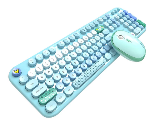 Tastatur Wireless Keyboard + Mouse - Lovely Blue Accessories für Kinder