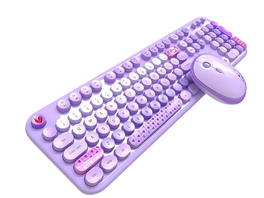 Tastatur Wireless Keyboard + Mouse - Lovely Purple Accessories für Kinder