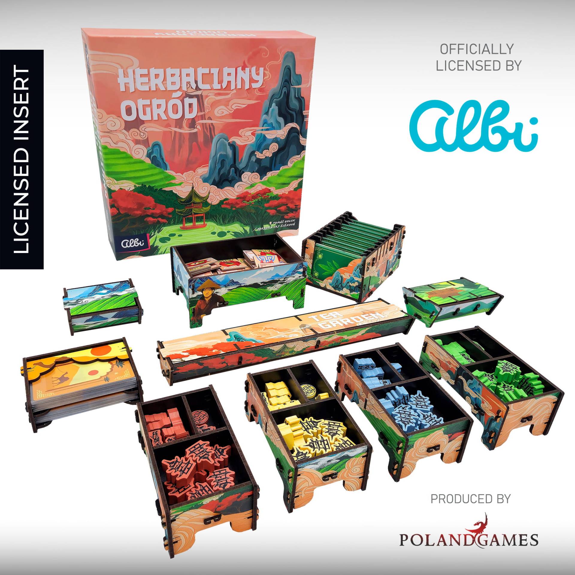 Tea Garden - Deluxe Insert aus Holz (UV-Print)