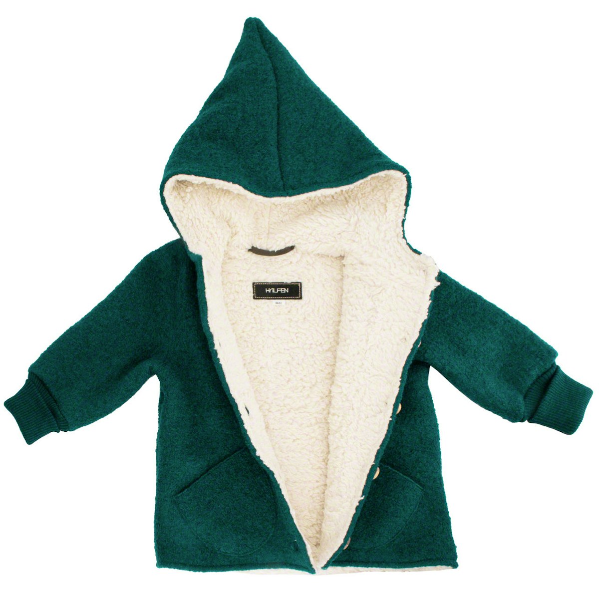 Teddy Zipfeljacke gefüttert in grün 134/140