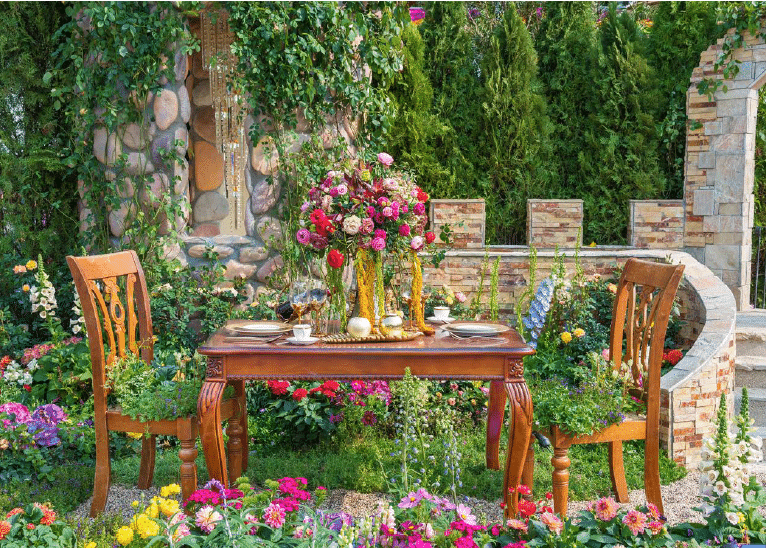 Teestunde im Garten