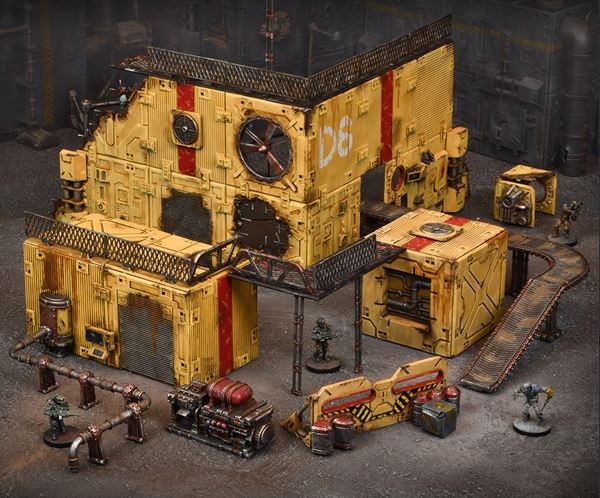 Terrain Crate Industrial Zone Mantic Games Tabletop Gelände Sci-Fi Terrain 28mm