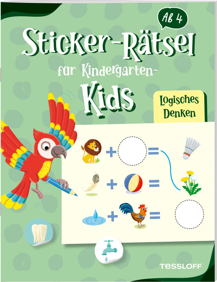 Tessloff Verlag - Sticker-Rätsel für Kindergarten-Kids. Logisches Denken Tessloff Verlag - Sticker-Rätsel für Kindergarten-Kids. Logisches Denken