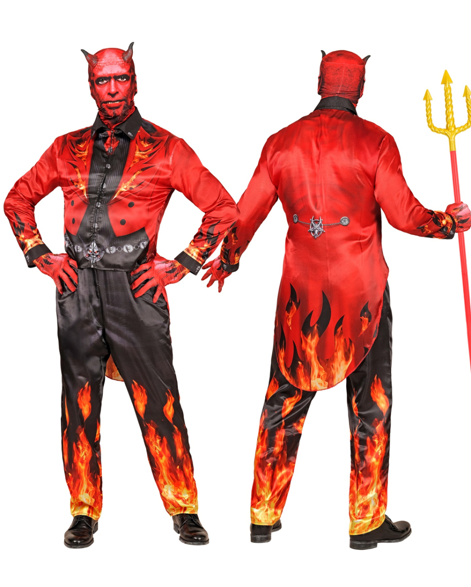 Teufel Sofortkostüm mit Maske & Handschuhe