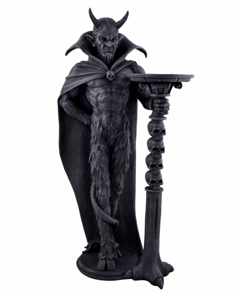 Teufelsbutler mit Totenkopfsäule als Beistelltisch