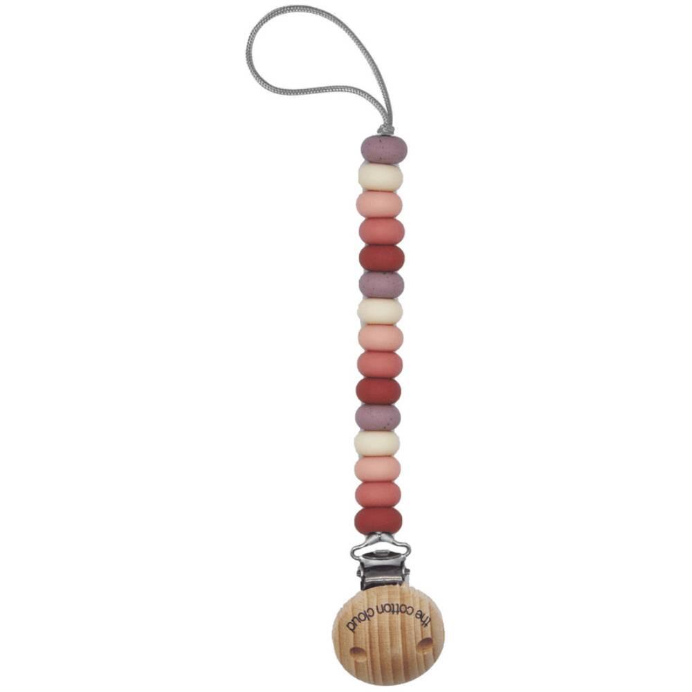 The Cotton Cloud - Silikon-Schnullerkette Bonbon Rose