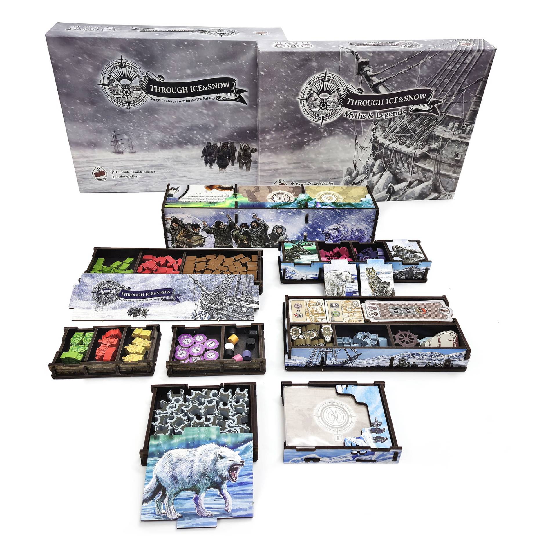 Through Ice and Snow + Expansion - Deluxe Insert aus Holz (UV-Print)