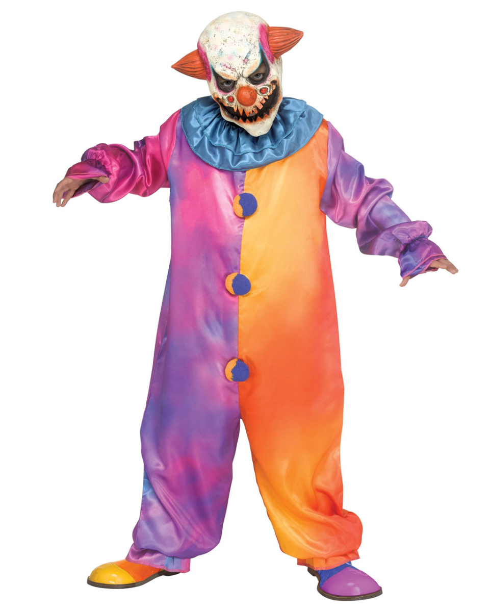 Tie-DIE Killerclown Kinderkostüm mit Maske