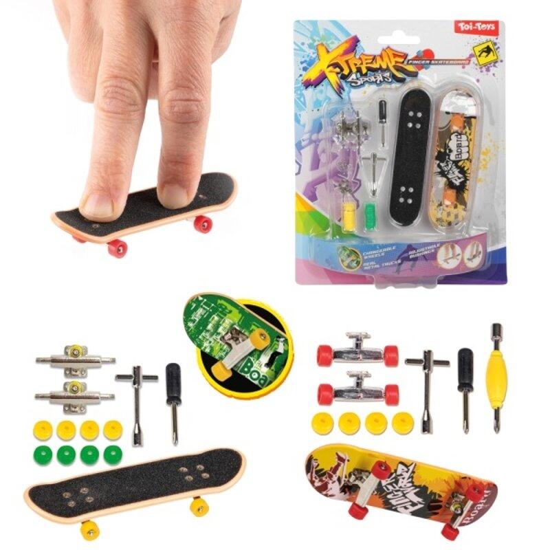 Toi-Toys B.V. - XTREME Fingerskateboard mit extra Radsatz (DIY)
