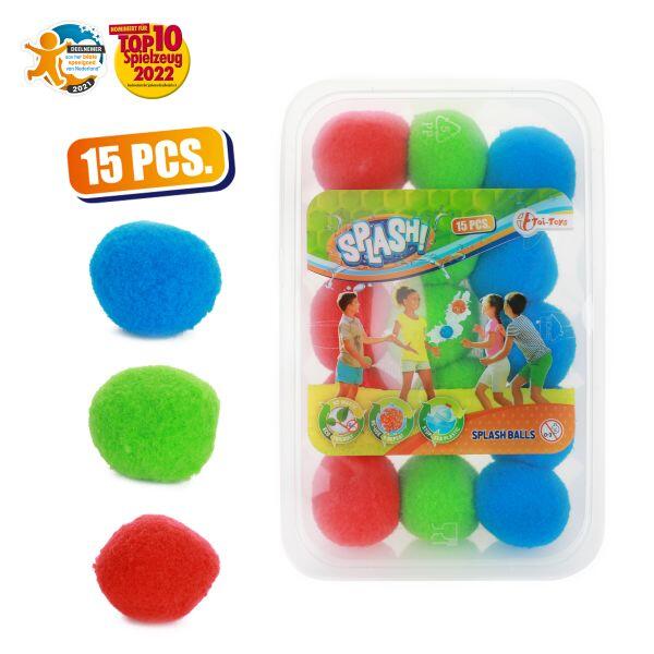 Toi-Toys - Wasserbomben SUPER SPLASH-Bälle klein 5cm - Box mit 15Stck