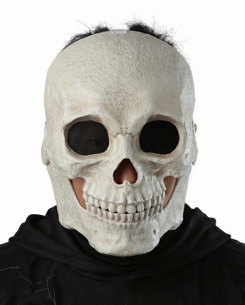 Totenkopf Maske mit beweglichem Kiefer