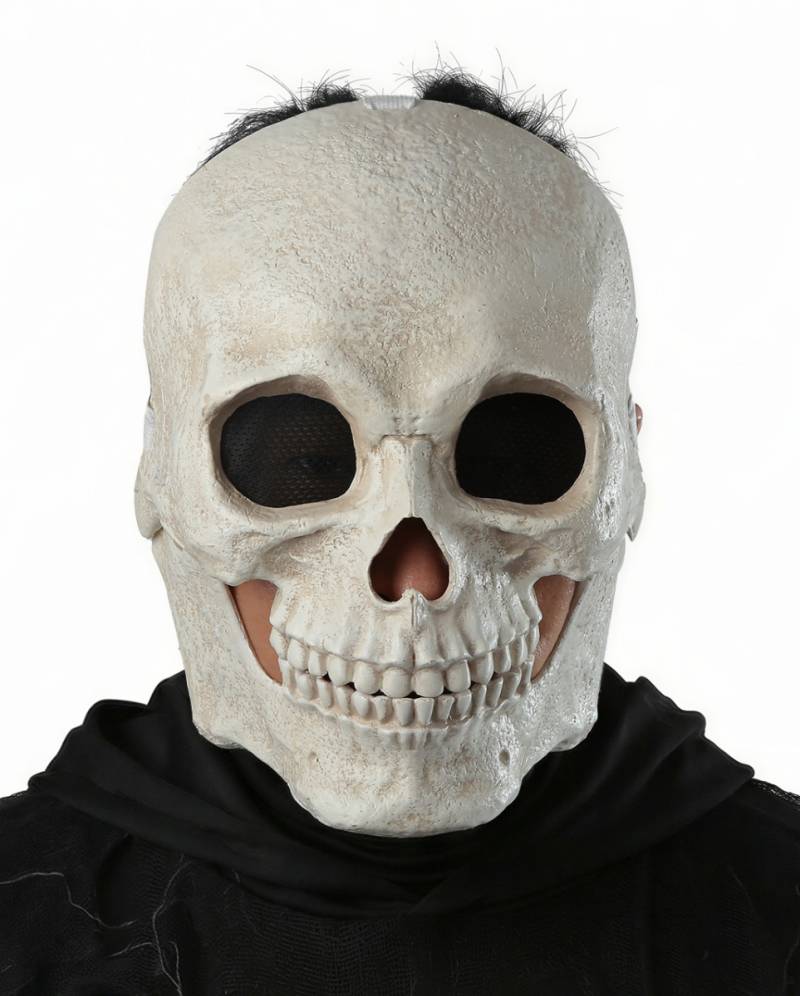 Totenschädel Maske mit beweglichem Kiefer