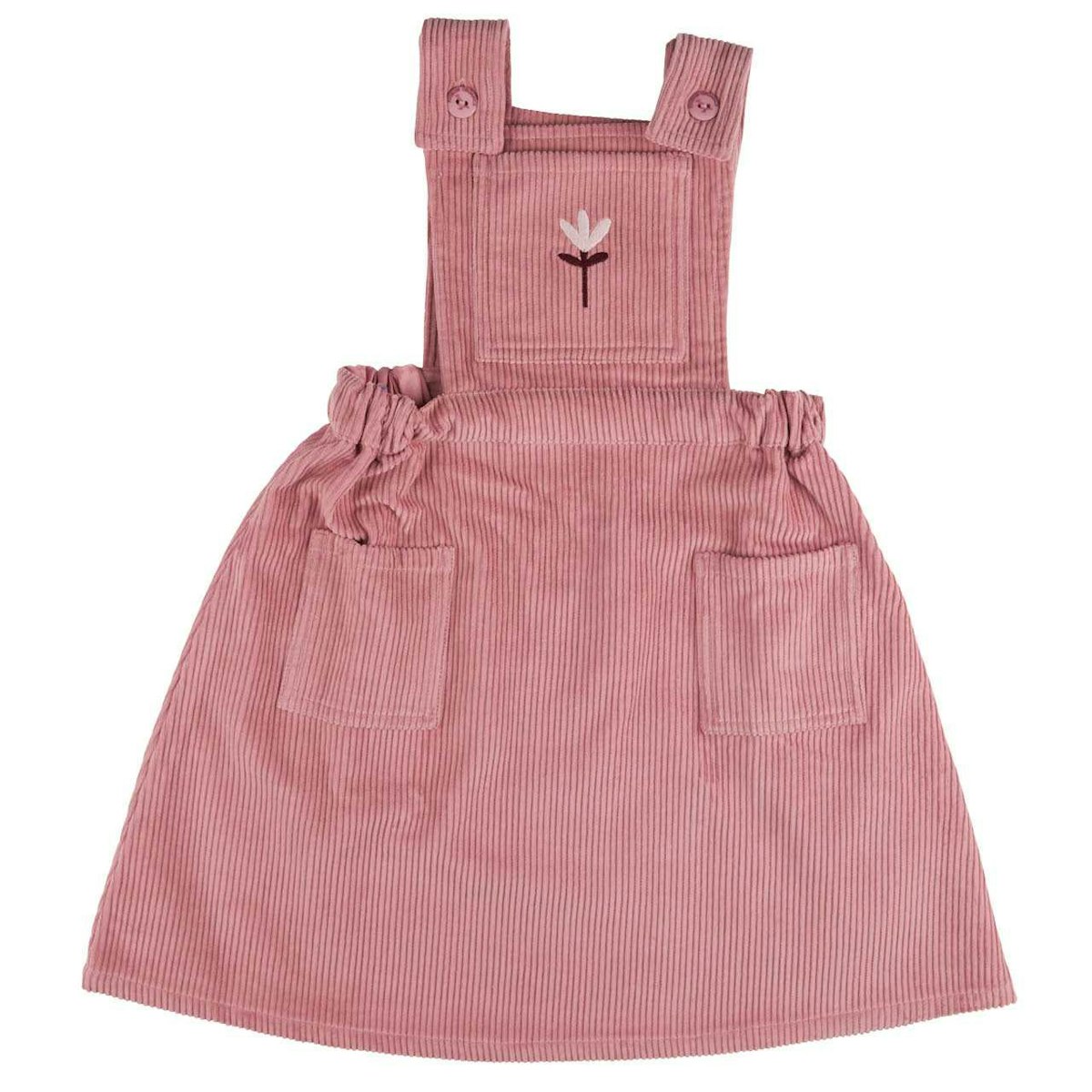 Trägerkleid Cord pink Blume 104