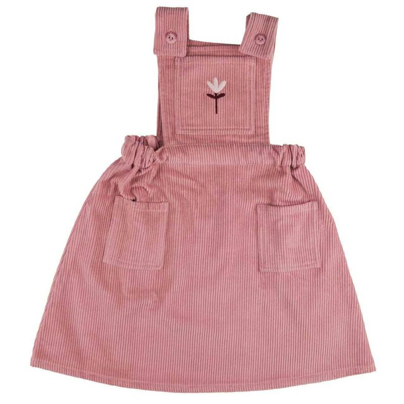 Trägerkleid Cord pink Blume 110