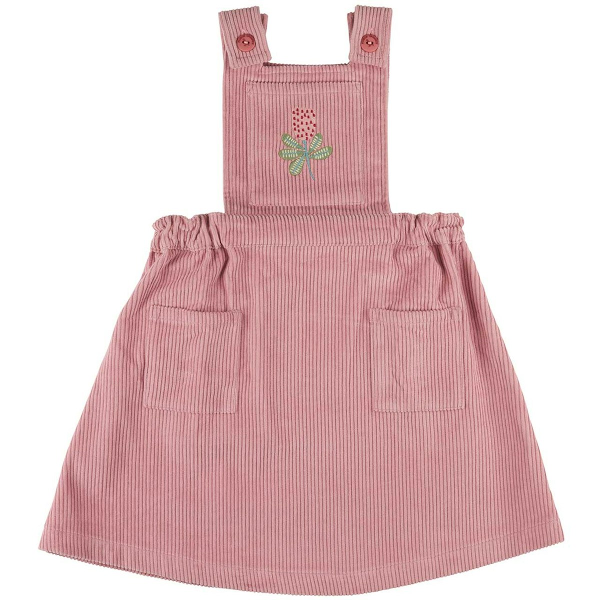 Trägerkleid cord rosa Blume 92