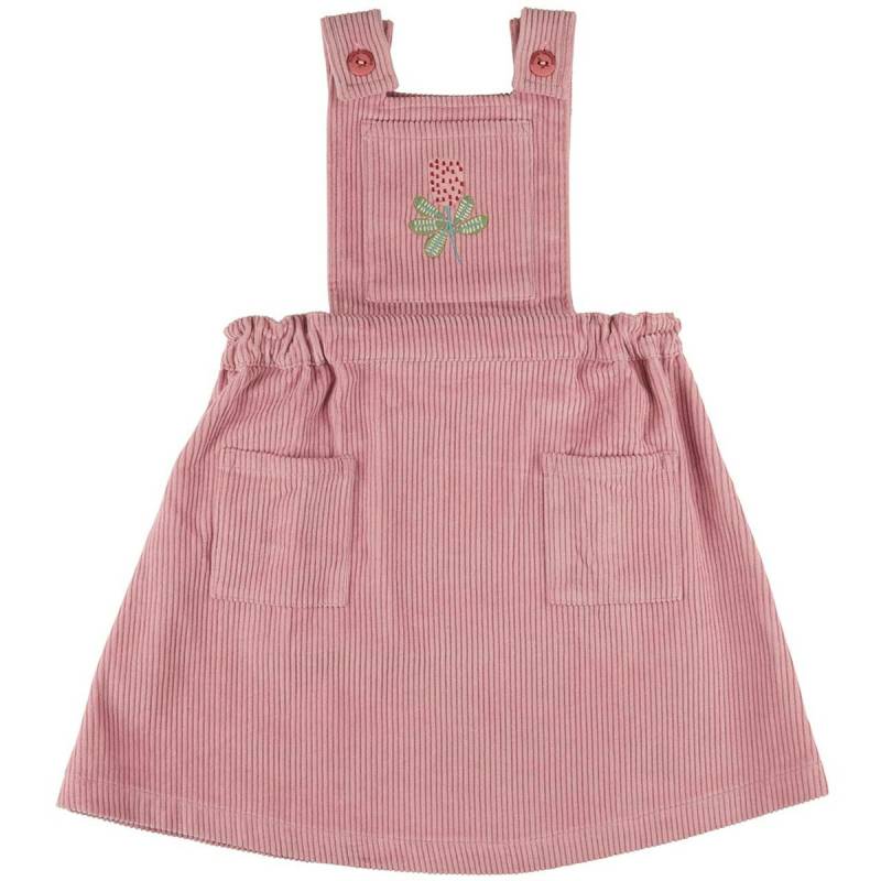 Trägerkleid cord rosa Blume 92