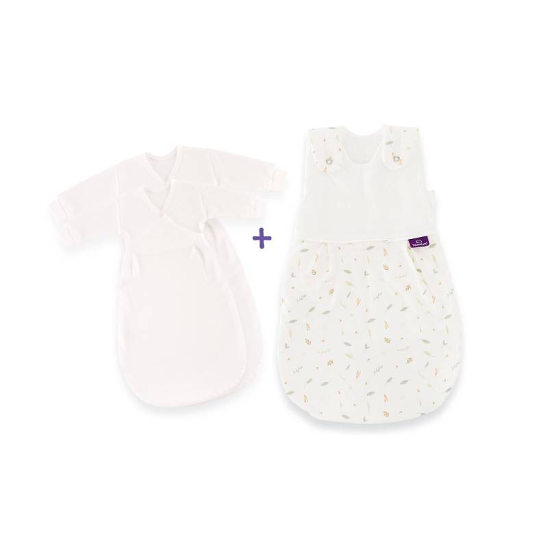 Träumeland - Babyschlafsack LIEBMICH 3-tlg NATURLIEB GRÜN 50/56