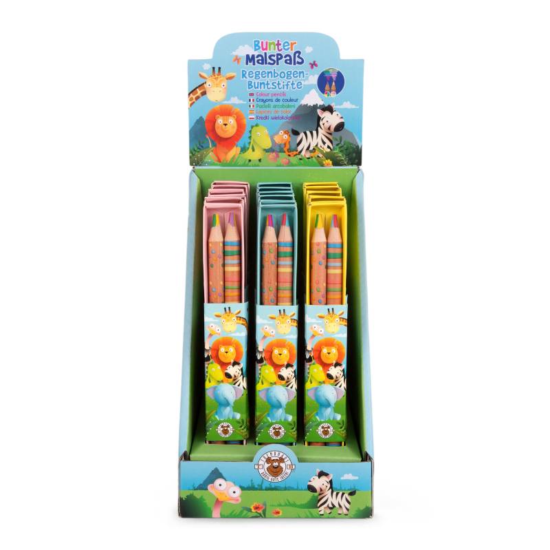 Trendhaus - Buntstift 4-Farben Tiere 2er-Set