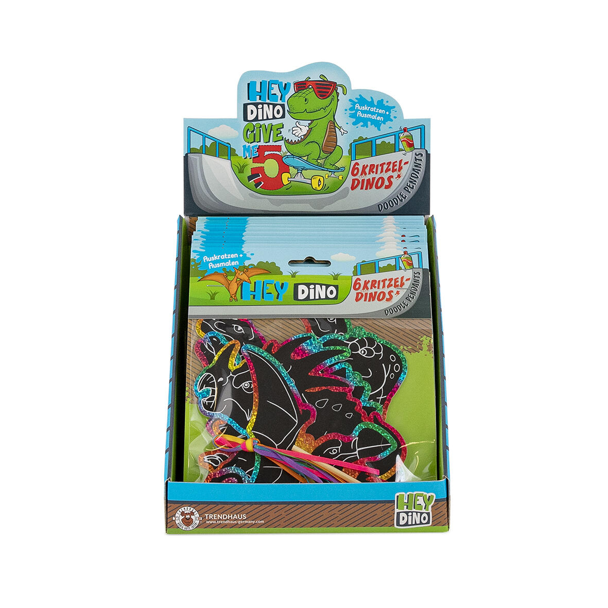 Trendhaus - Hey Dino Anhänger zum Keatzen und Ausmalen