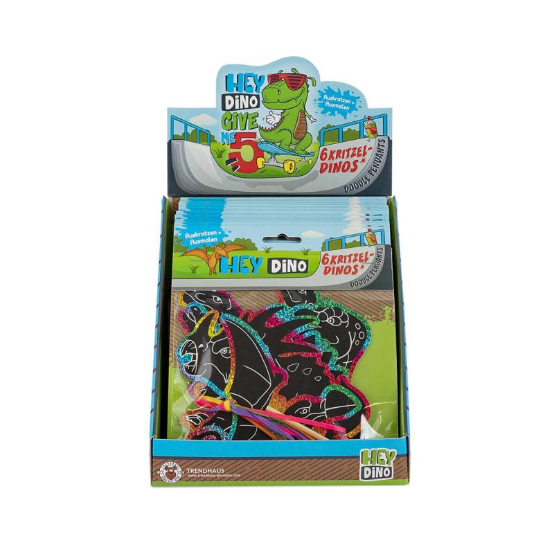 Trendhaus - Hey Dino Anhänger zum Keatzen und Ausmalen Trendhaus - Hey Dino Anhänger zum Keatzen und Ausmalen