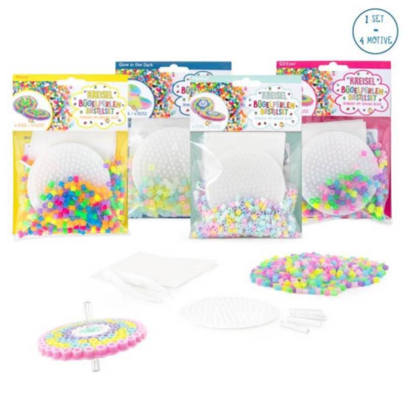 Trendhaus - Kreisel Bügelperlen Bastelset glow in the dark