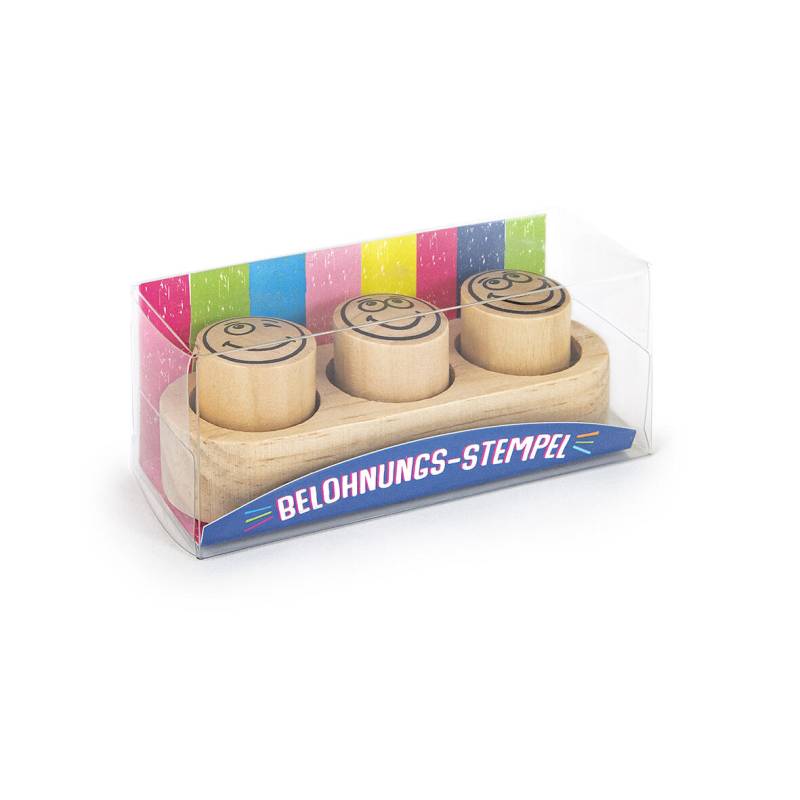 Trendhaus - Lehrer Holzstempel 3er Set Smiley