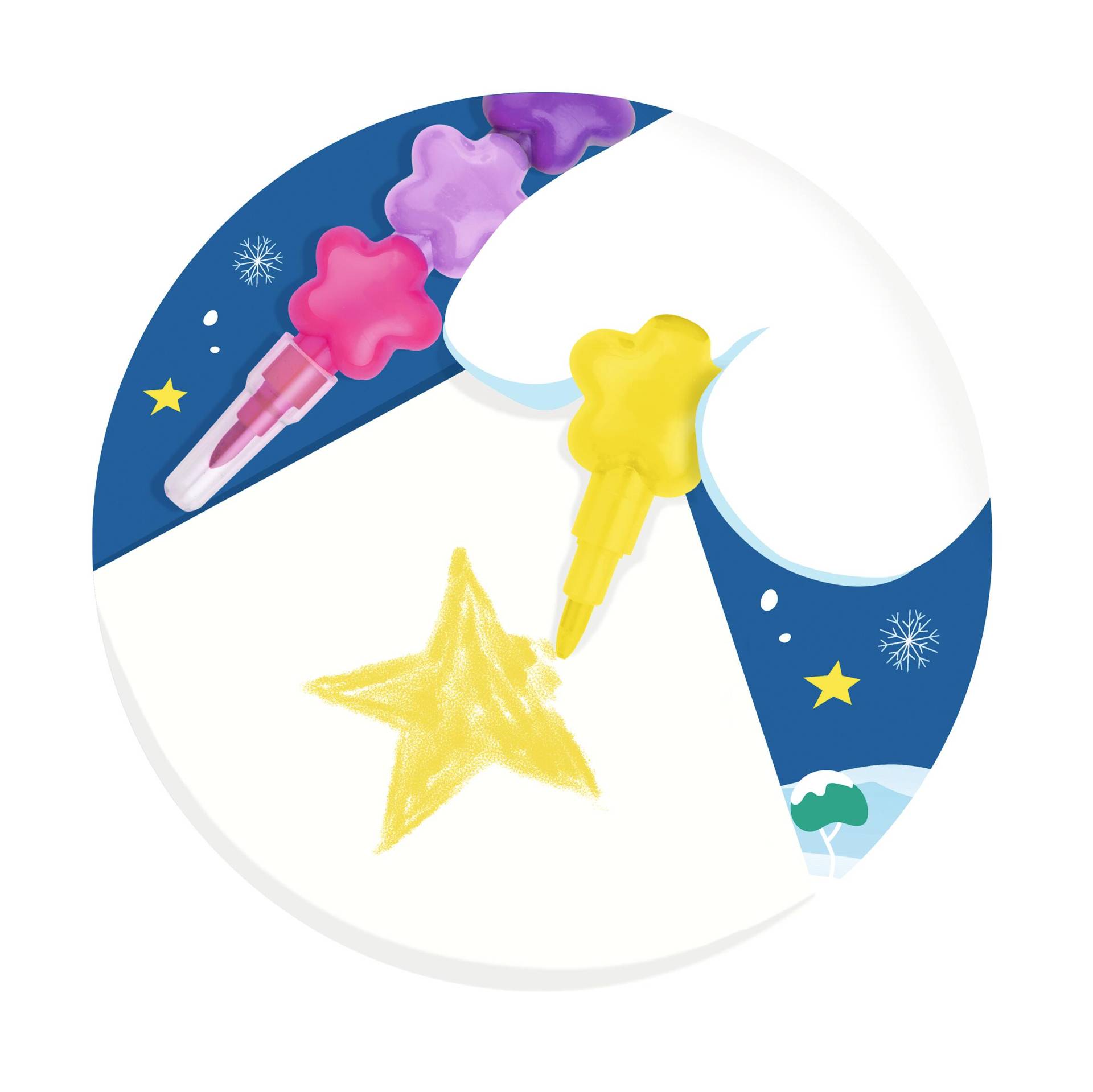 Trendhaus - Magic Moments Wachsmalkreide Zieh-& Steck