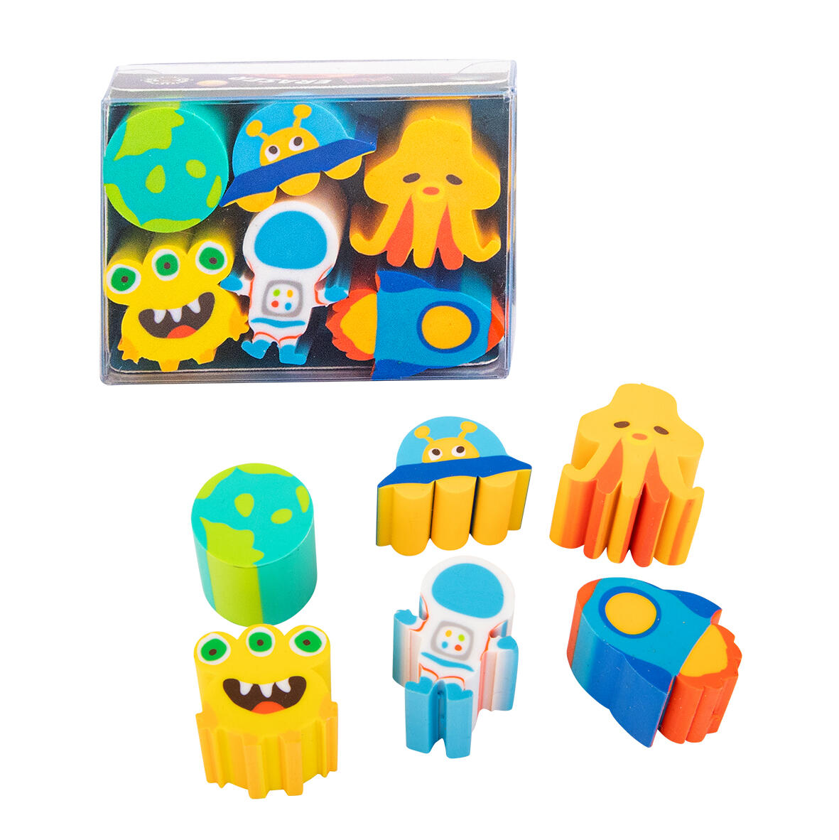 Trendhaus - Radierer Dino/Space Mini 6 Stk.